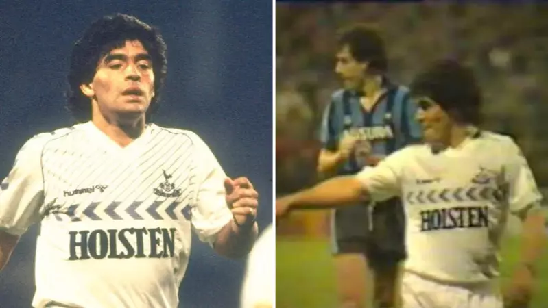 When Diego Maradona Played For Spurs At White Hart Lane Wearing Borrowed Boots 