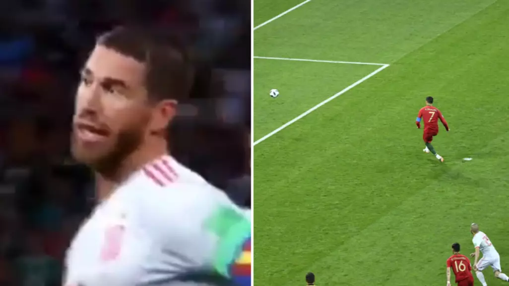 What Sergio Ramos Did Before Cristiano Ronaldo's Penalty Past David De Gea