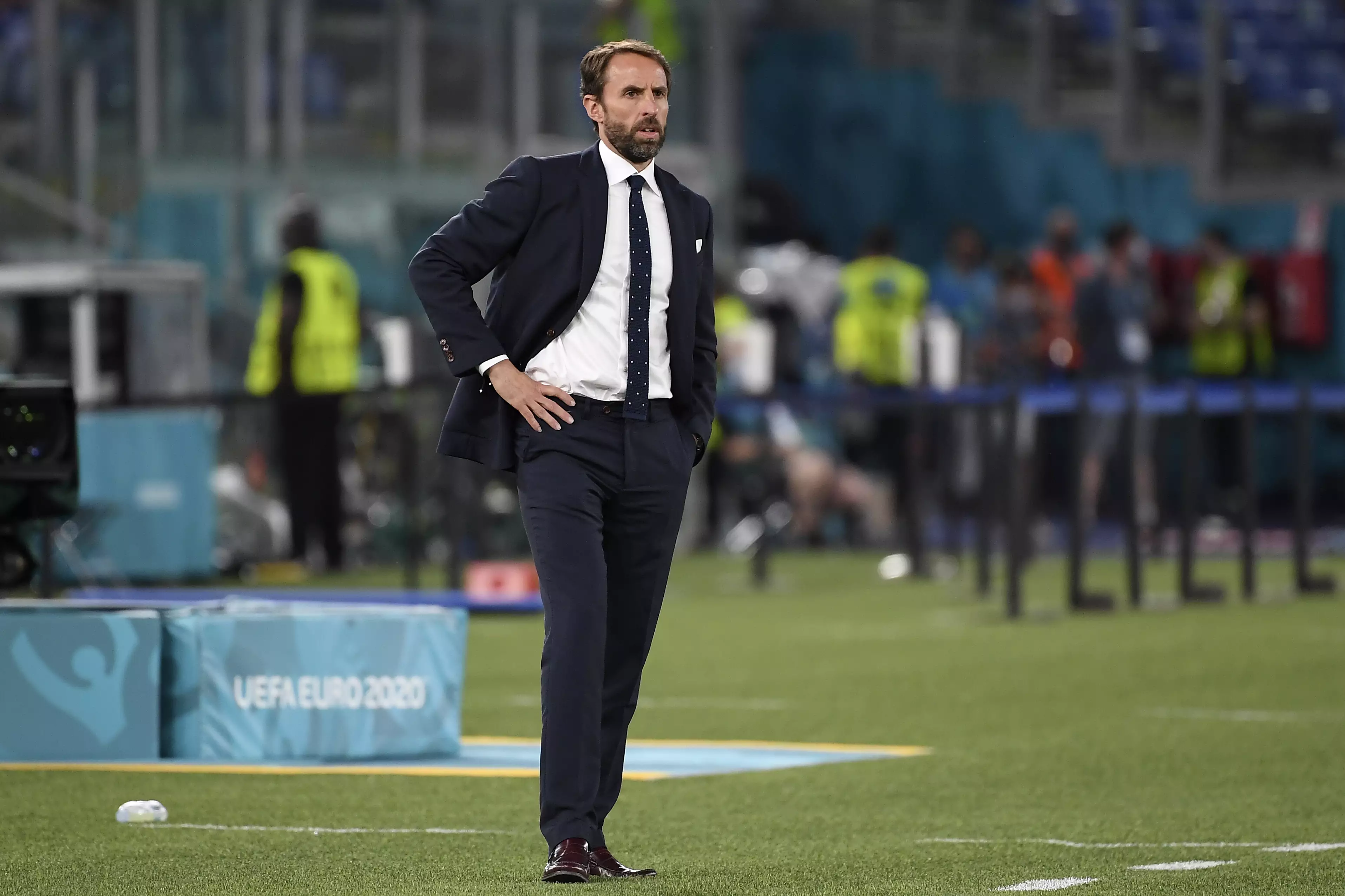 Gareth Southgate on the sideline in Rome.