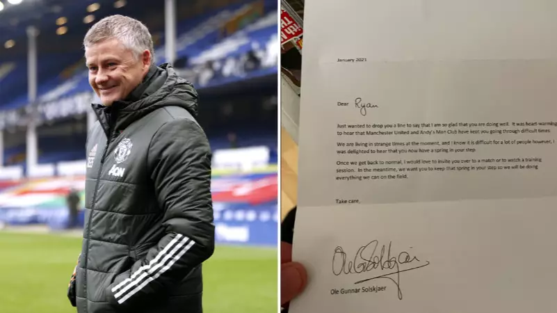 Ole Gunnar Solskjaer Sends Touching Letter To Fan Who Said He Helped Him Through Mental Health Struggles