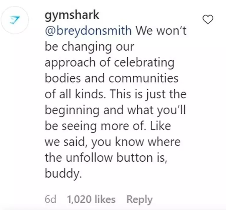 Gymshark responded to a critic in the best way possible (