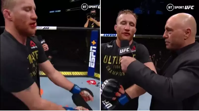 Why Justin Gaethje Threw The UFC Title On The Floor After Victory Over Tony Ferguson At UFC 249