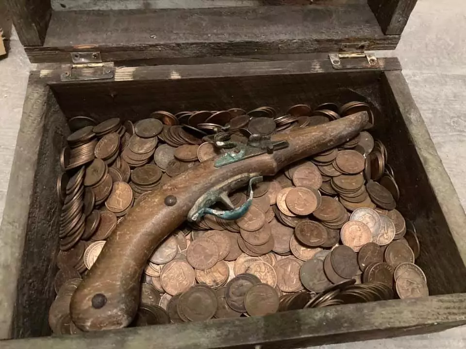 The contents of the treasure chest.