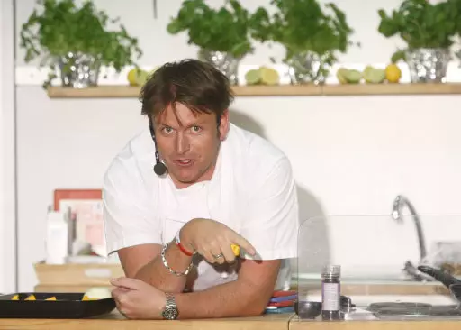 TV chef James Martin during a cooking demonstration.