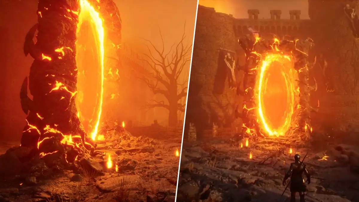 Seeing The Kvatch Oblivion Gate In Unreal Engine 5 Is Hypnotic And Haunting