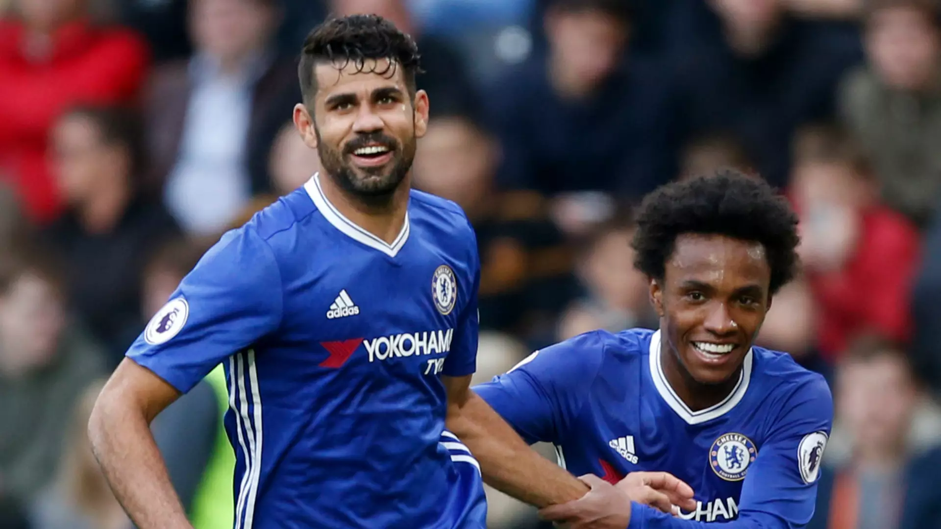 Willian & Diego Costa Embrace FIFA 17 With Identical Finesse Finishes