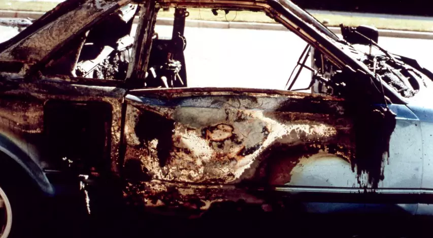 Hofmann gave the game away when his own car exploded (