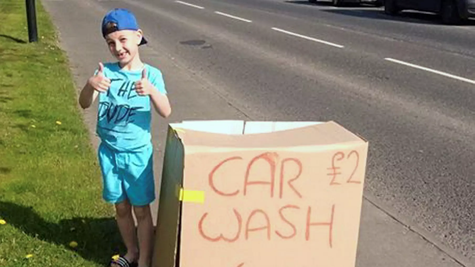 Little Boy Sets Up Car Wash To Buy Flowers For Nan's Funeral 