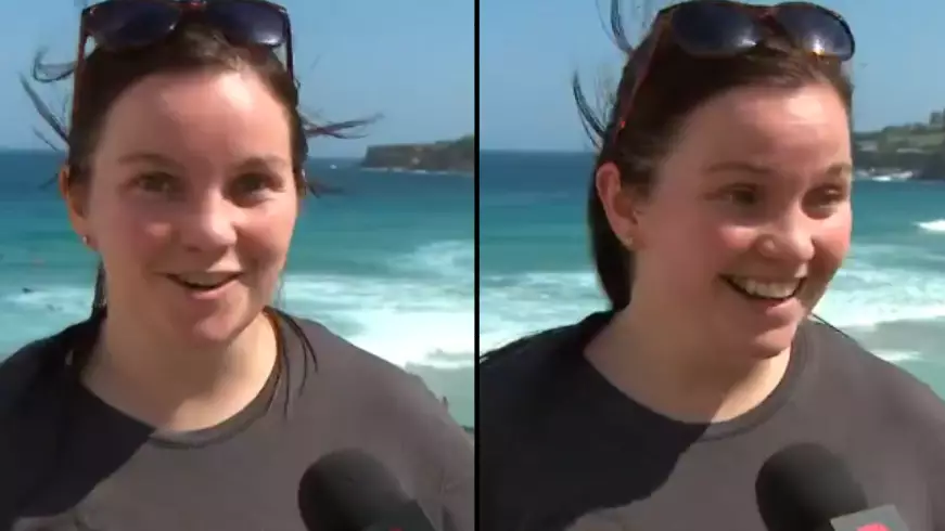 Irish Woman Has The Best Reaction To Great White Shark Sighting At Beach In Australia