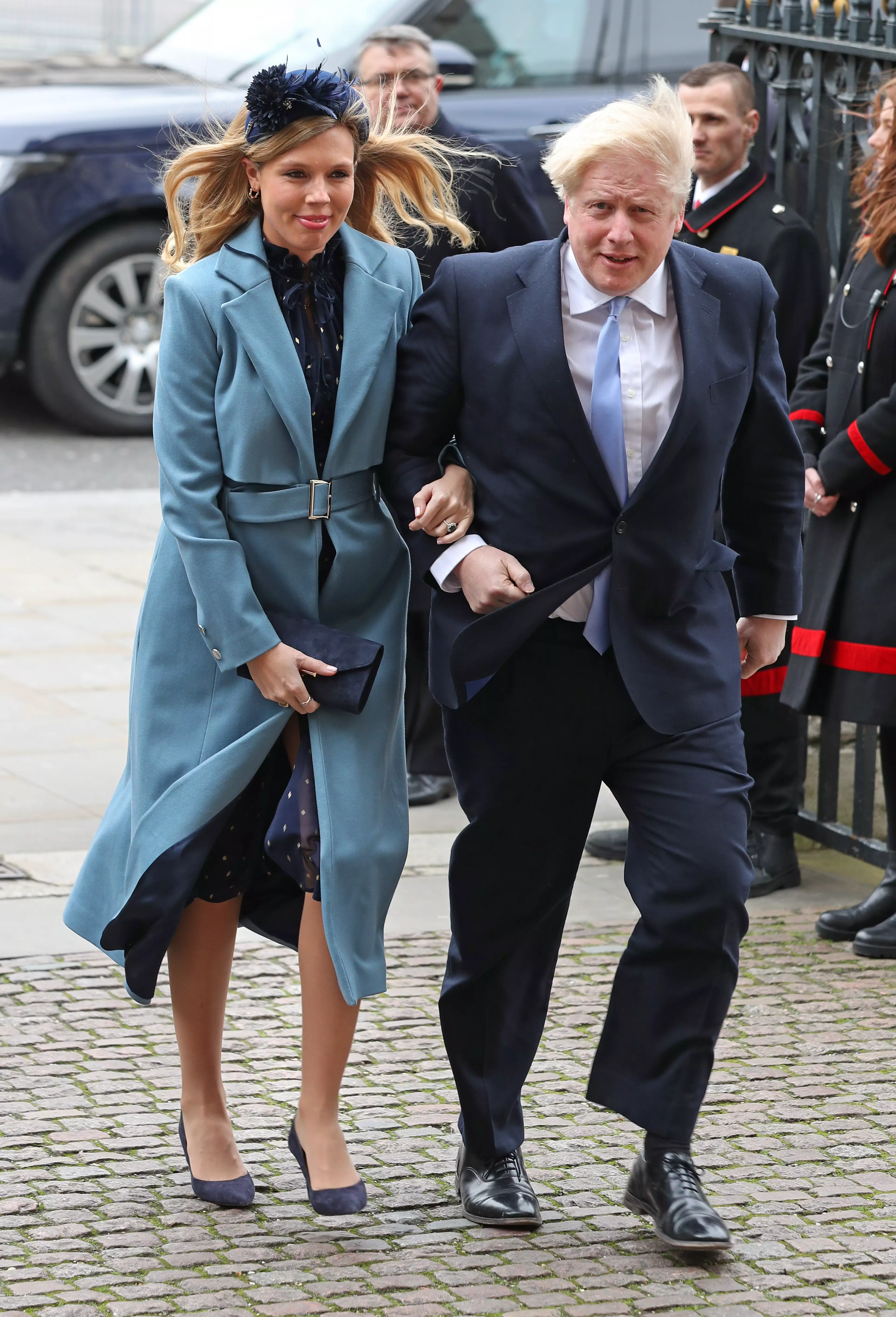 Boris with partner Carrie Symonds, who has welcomed the couple's first child (