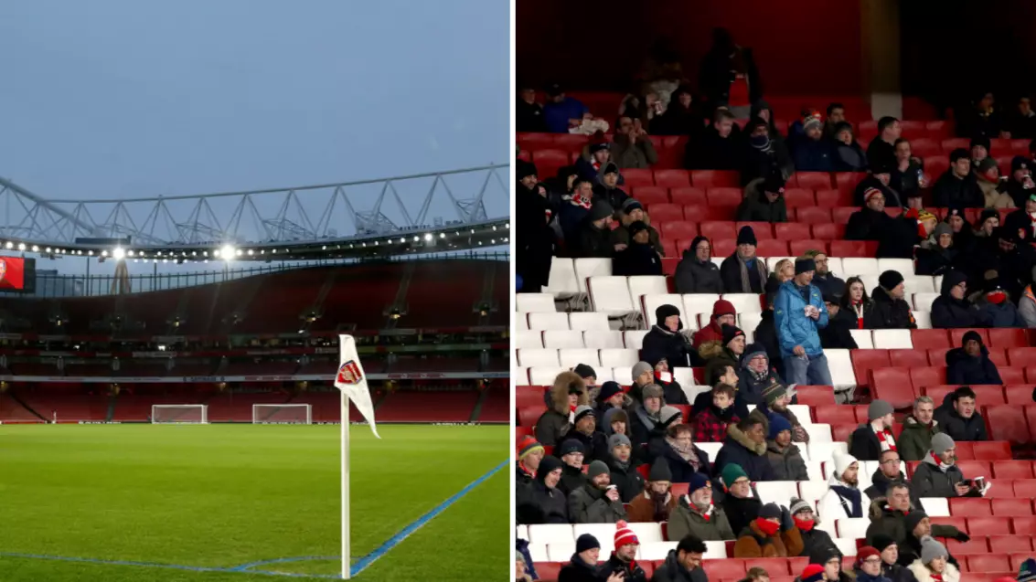 Everyone's Talking About How Empty The Emirates Stadium Is Tonight