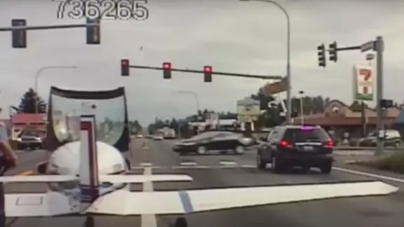 Plane Lands On Road In The Us, Immediately Gets Pulled Over