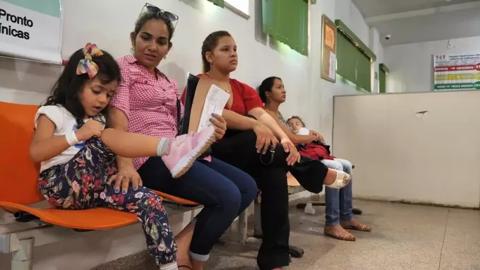 Children waiting in hospital.