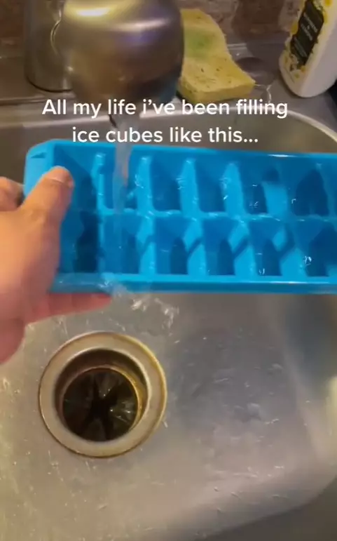 Do you ever get drenched from the splash back of filling ice cube trays? (