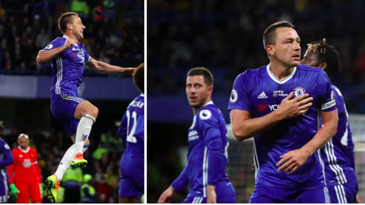 WATCH: An Emotional John Terry In Tears After Scoring For Chelsea Tonight 