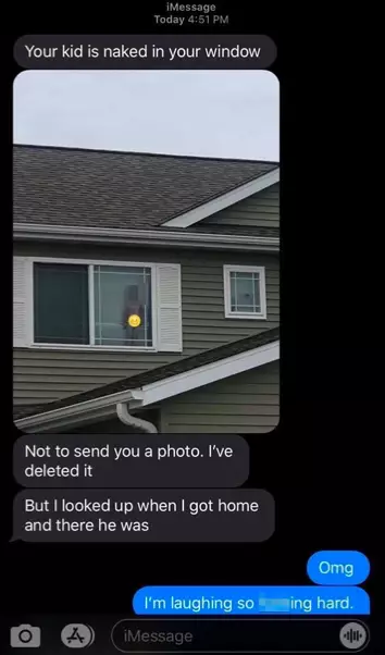 The woman sent the mum a message to let her know (