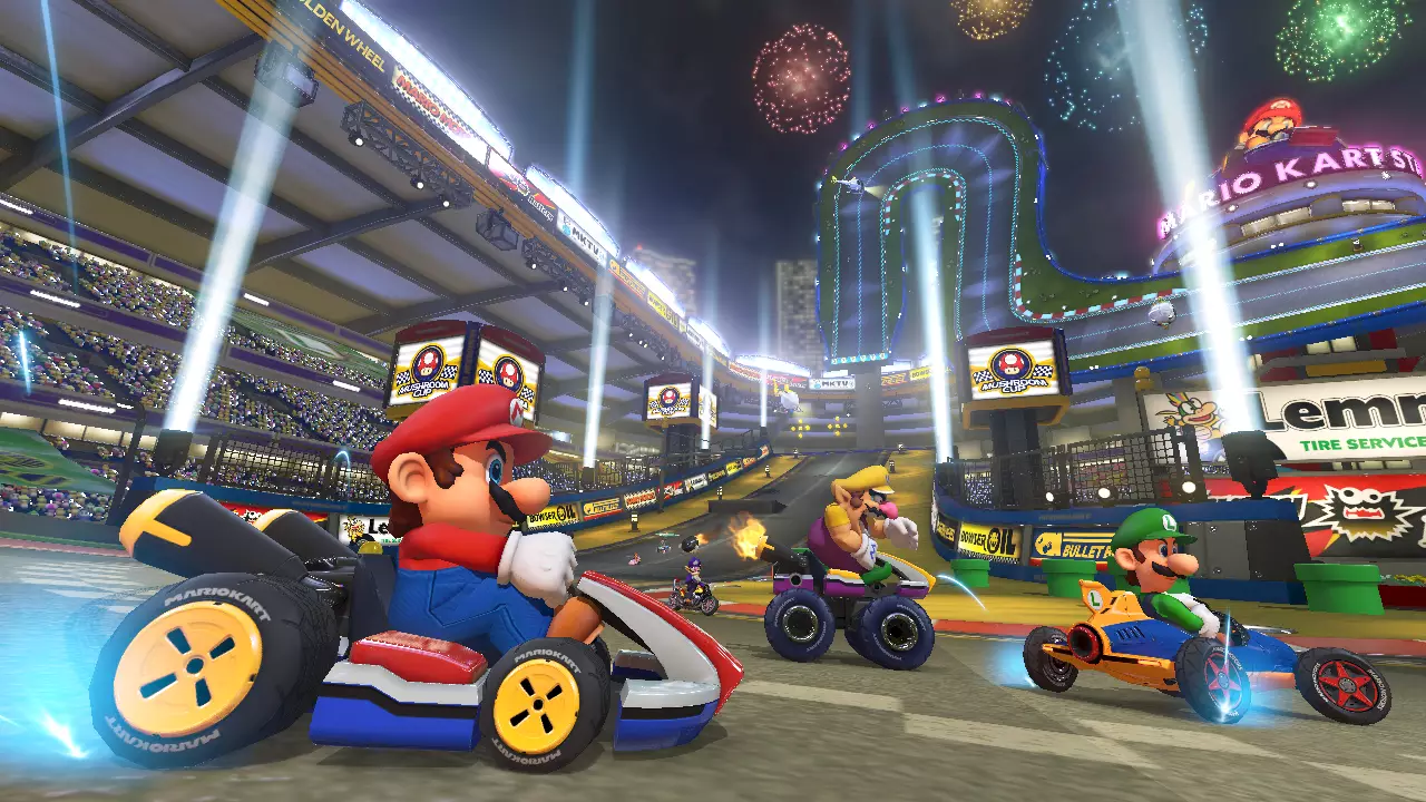 Mario Kart Stadium is the starter track of choice /