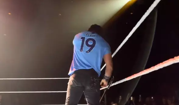 Elias shocked the crowd when he put on a City strip with 'WWE 19' across the back.