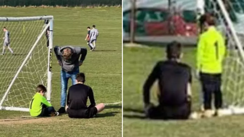 A Young Referee's Actions After 7-Year-Old Goalkeeper Didn't Want To Play Anymore Go Viral 