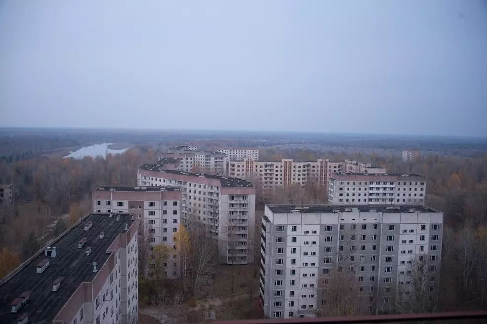 The empty city of Pripyat in the Chernobyl Exclusion Zone