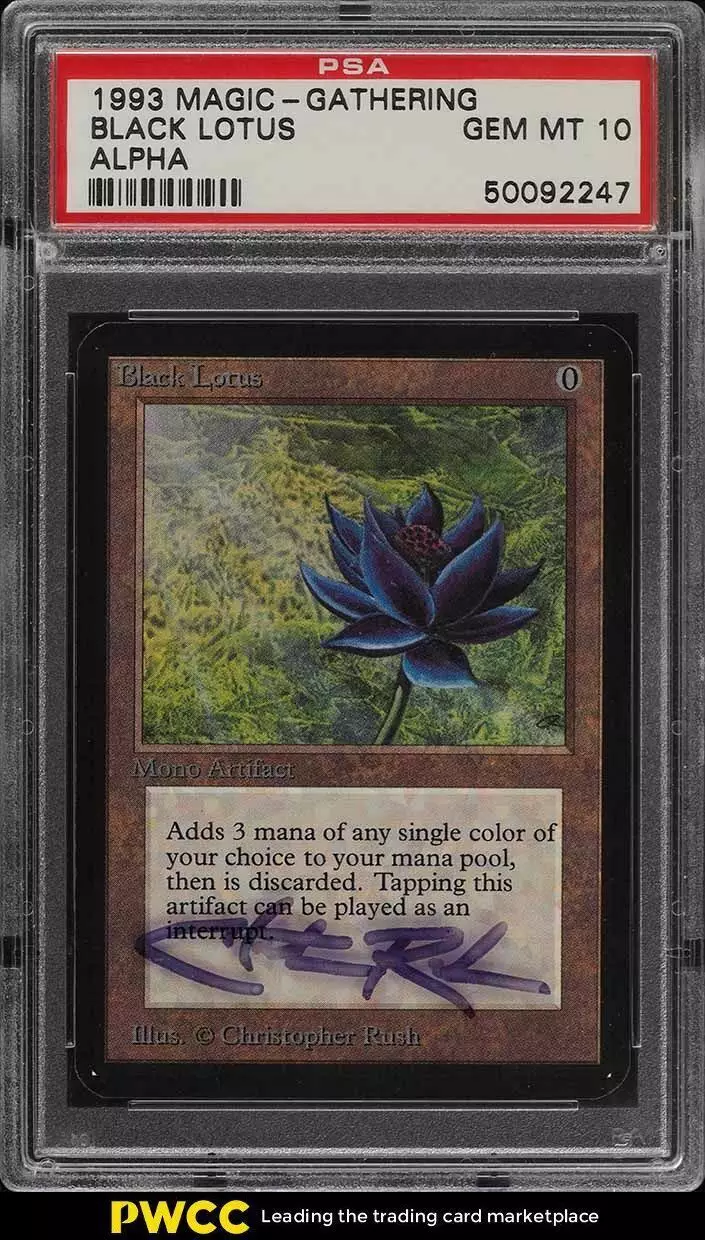 The Black Lotus card sold on eBay /