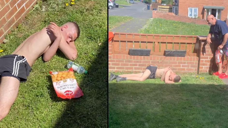 Couple Wake Up To Topless Man On Their Lawn After VE Day Party