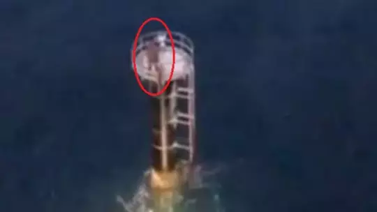 Sailor Clings To Beacon For Three Hours Naked After Being Knocked From Boat