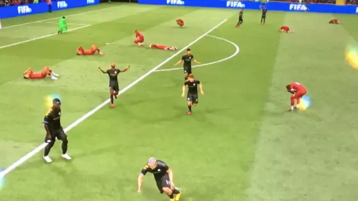 Players Drop To The Floor In Despair After Conceding Last Minute Goals On FIFA 21
