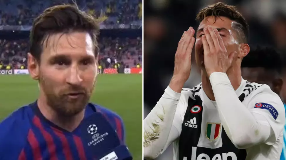 Lionel Messi Reacts To Cristiano Ronaldo's Exit From The Champions League With Juventus