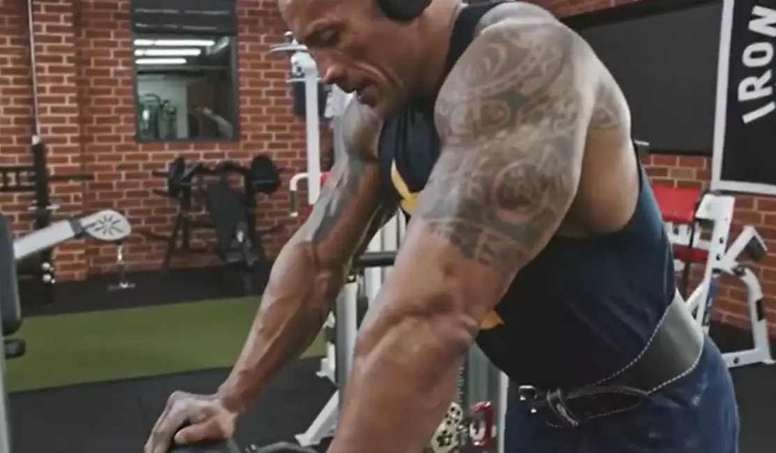 The Rock didn't get arms like this without putting in some graft.