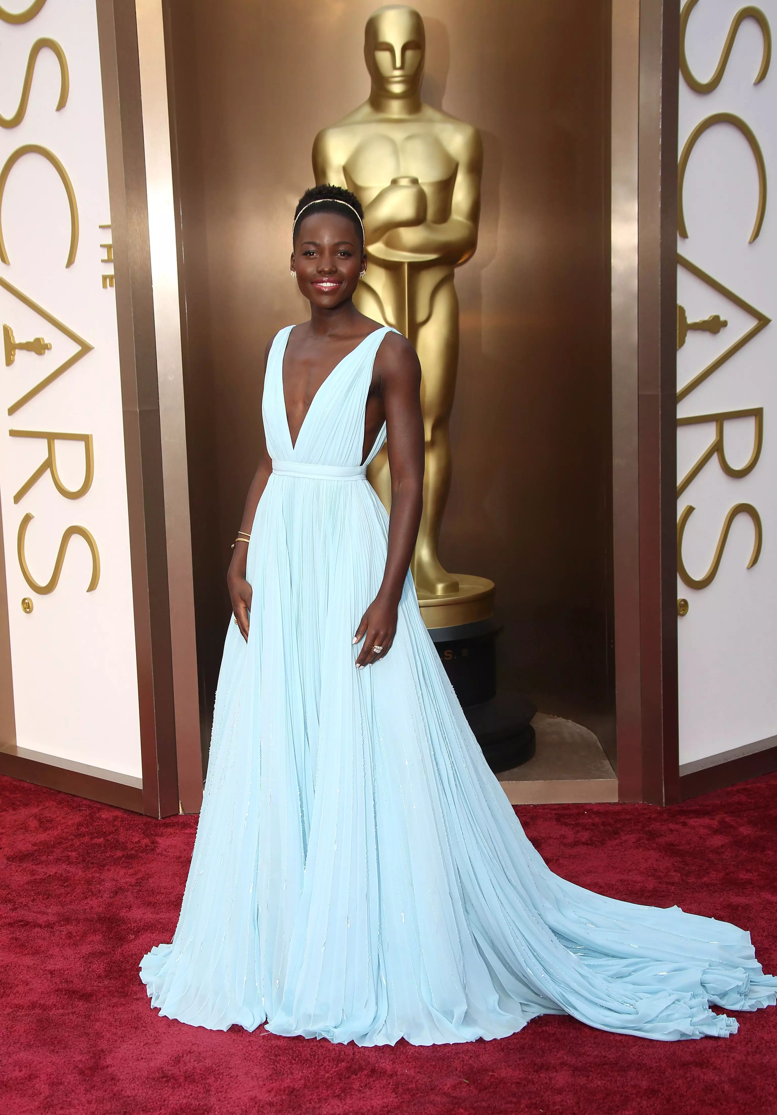 It was difficult not to compare Lupita Nyong'o's incredible Prada gown at the 2014 Oscars to that of Cinderella (Jim Smeal/BEI/Shutterstock).