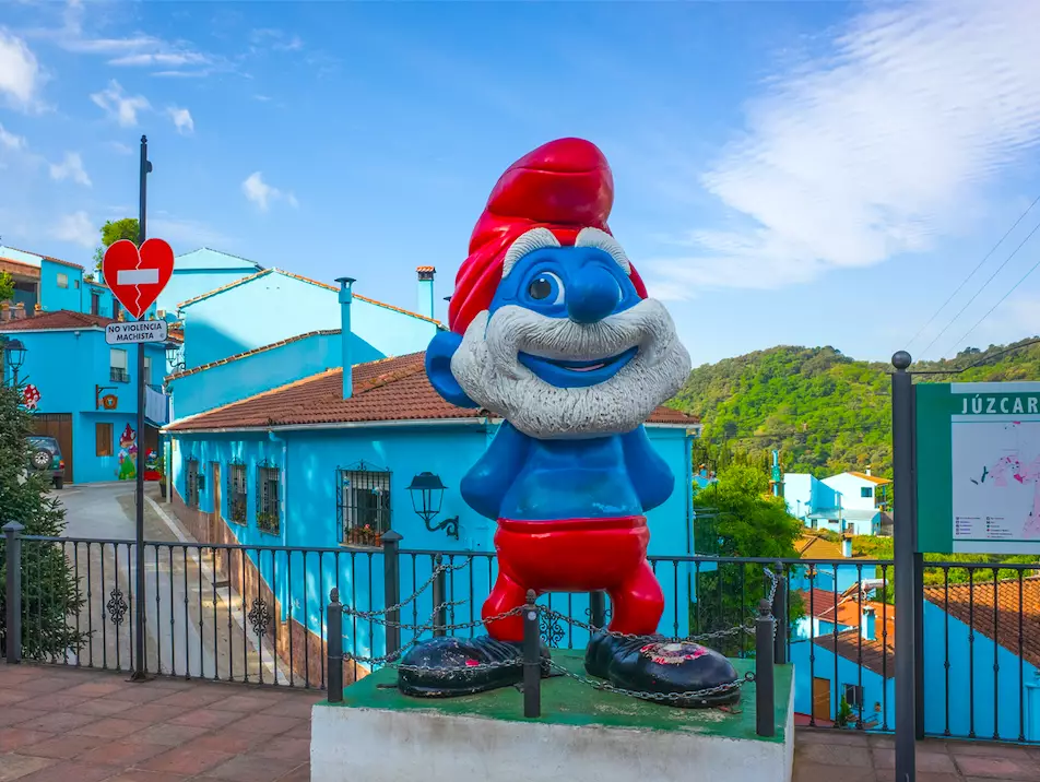 There's Smurf statues at every corner (
