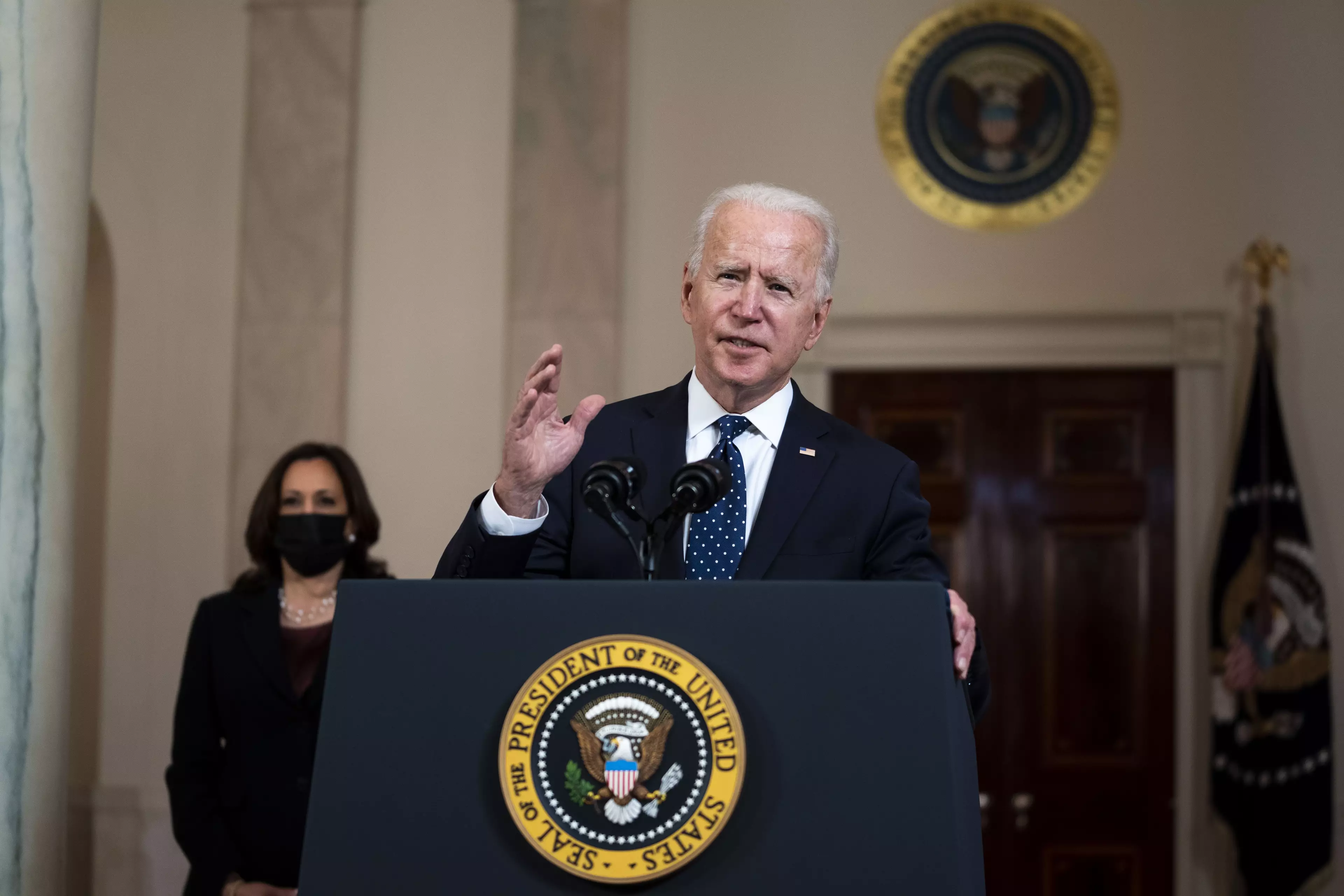 US President Joe Biden spoke after the verdict.
