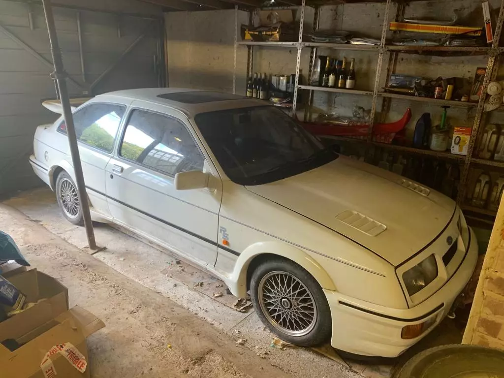 The Ford Sierra RS Cosworth was kept in a barn for 28 years.