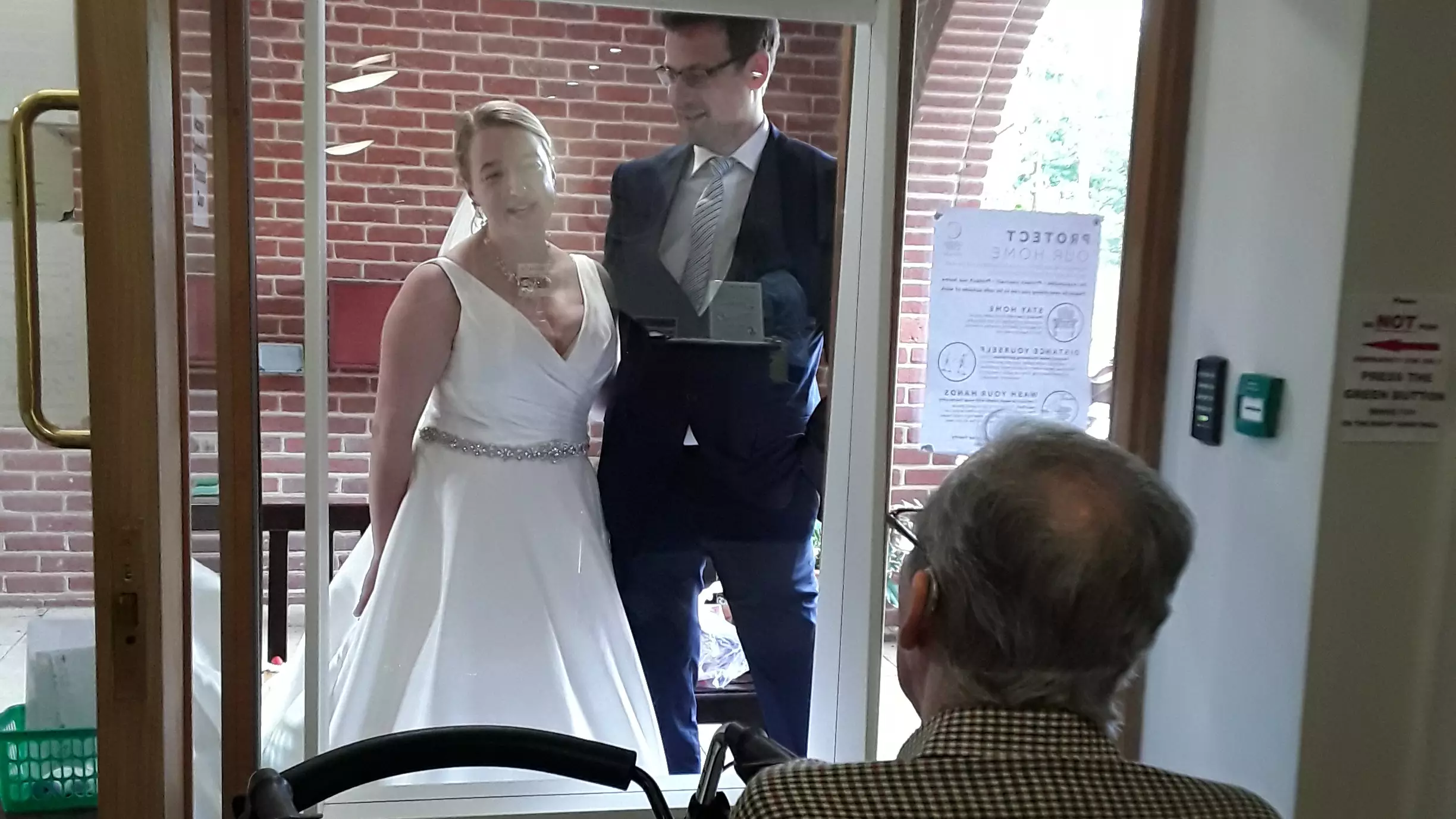 Bride Travels 200 Miles On Wedding Day To Surprise Grandad At Care Home