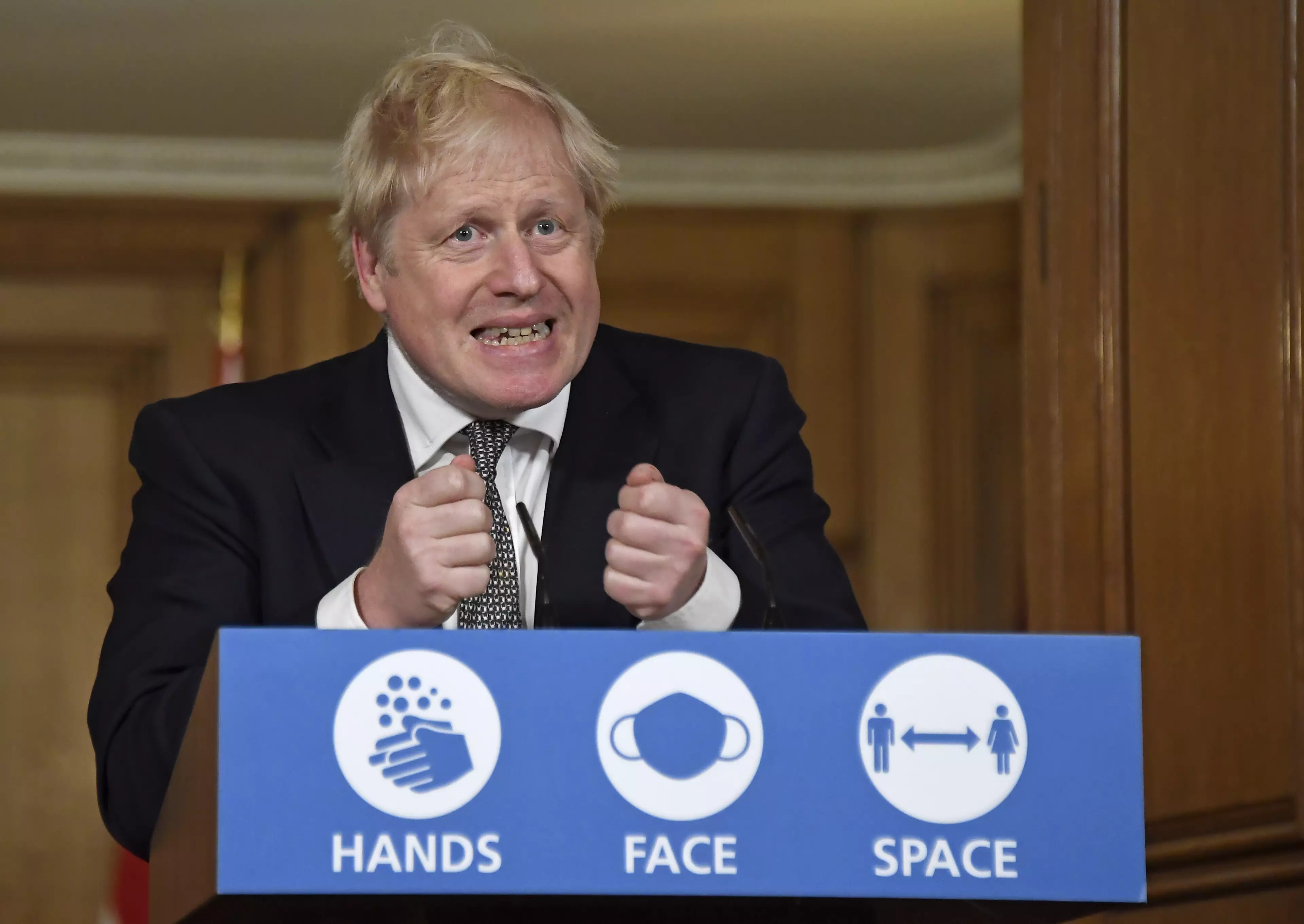 Boris addressing the nation on Saturday (