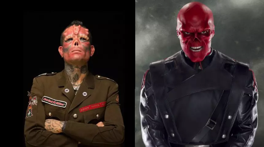 This Man Has Spent £30,000 To Look Like Marvel Super-Villain Red Skull
