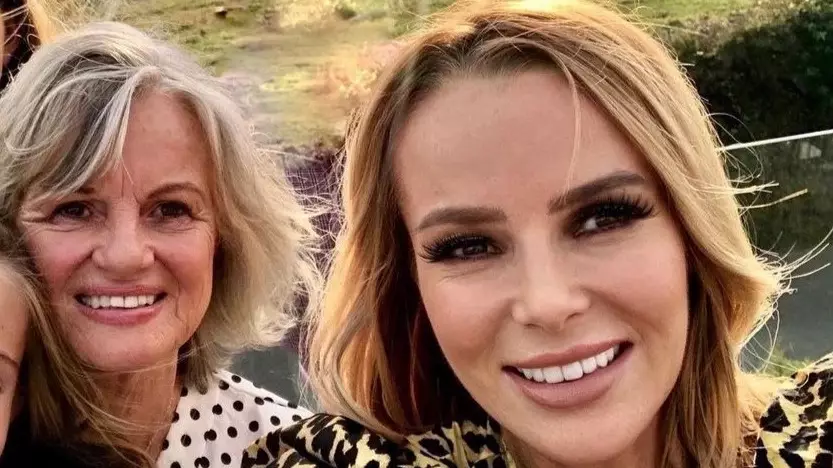 Amanda Holden and her mum before Friday's incident (