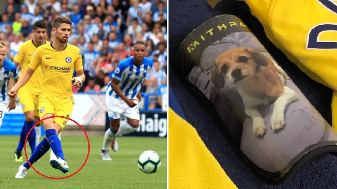 Jorginho Brilliantly Has His Dogs On His Shinpads
