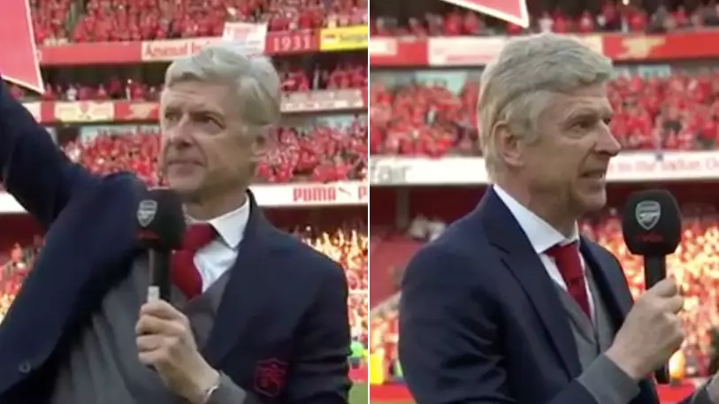 The First Thing Arsene Wenger Said In His Goodbye Speech Was A Message For Sir Alex