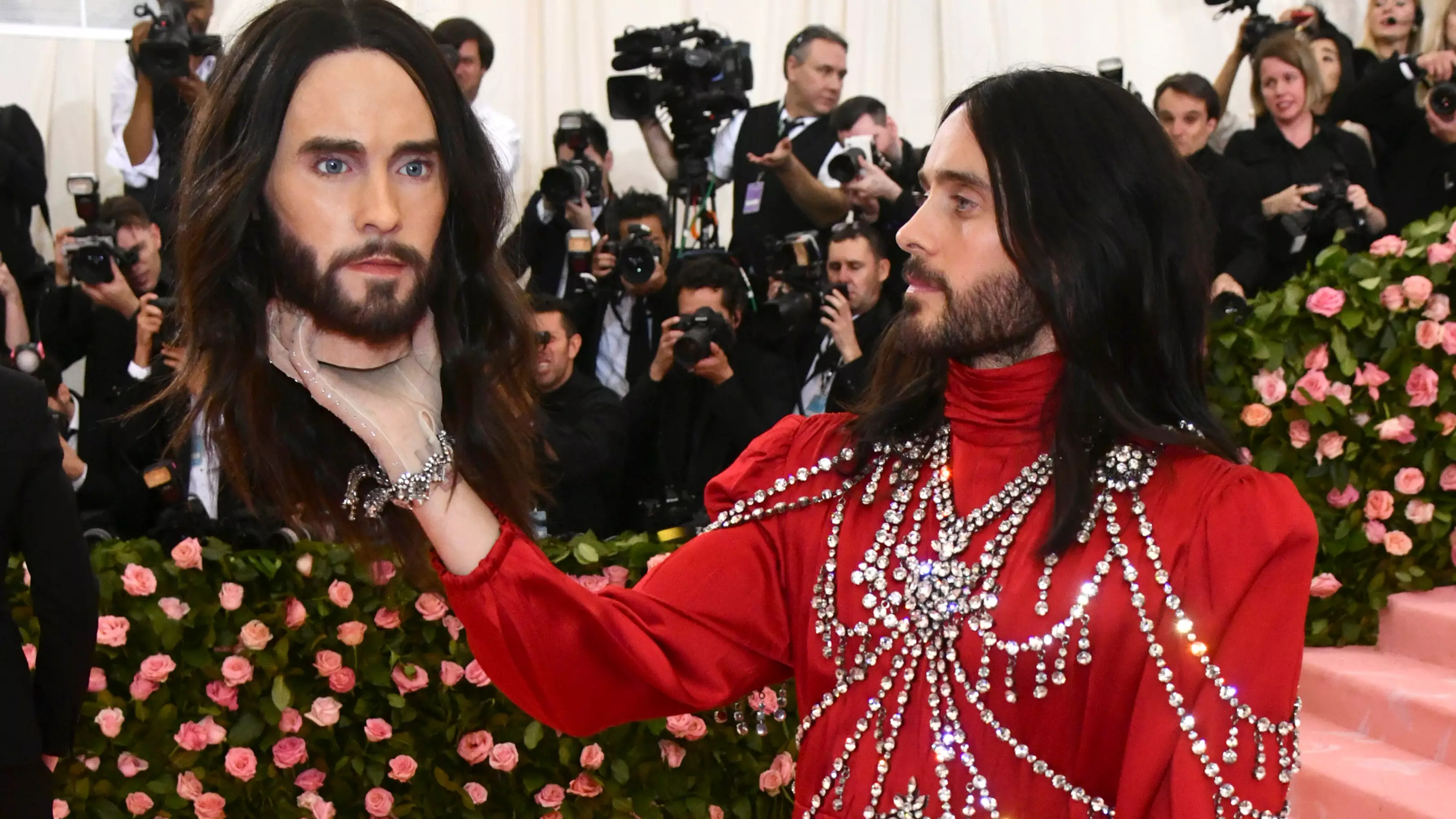 Jared Leto Takes Replica Of His Own Head To Met Gala