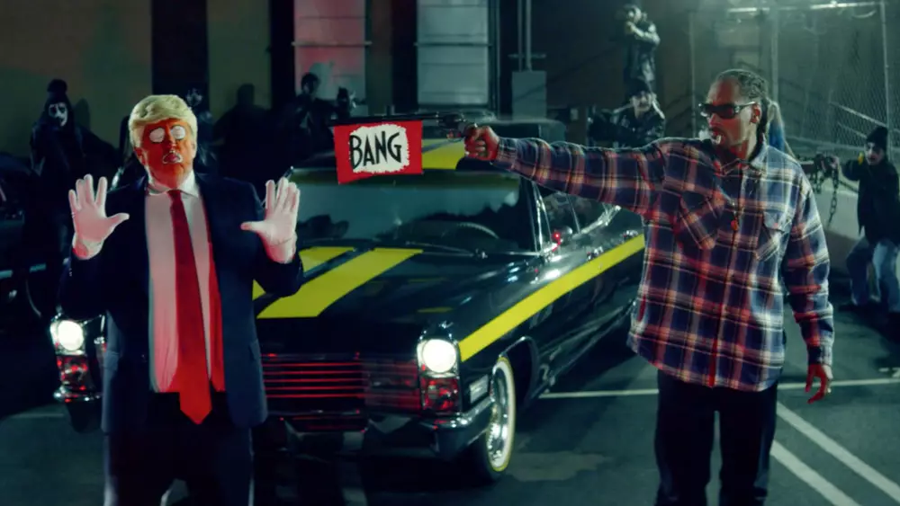 Snoop Dogg's video for 'Lavender' featured a Donald Trump lookalike getting shot.