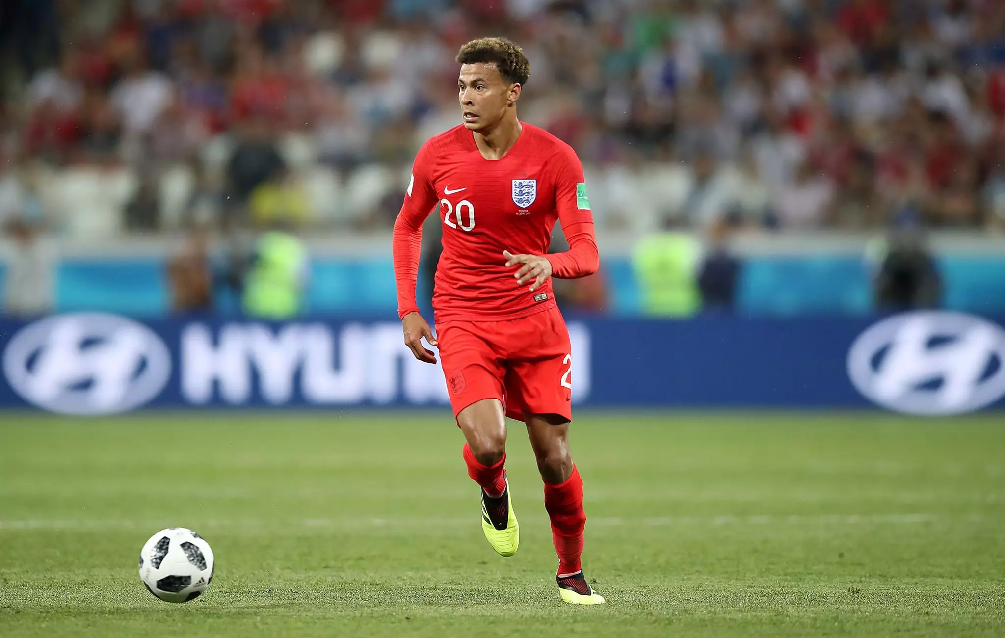 Alli in action for England at the World Cup. Image: PA