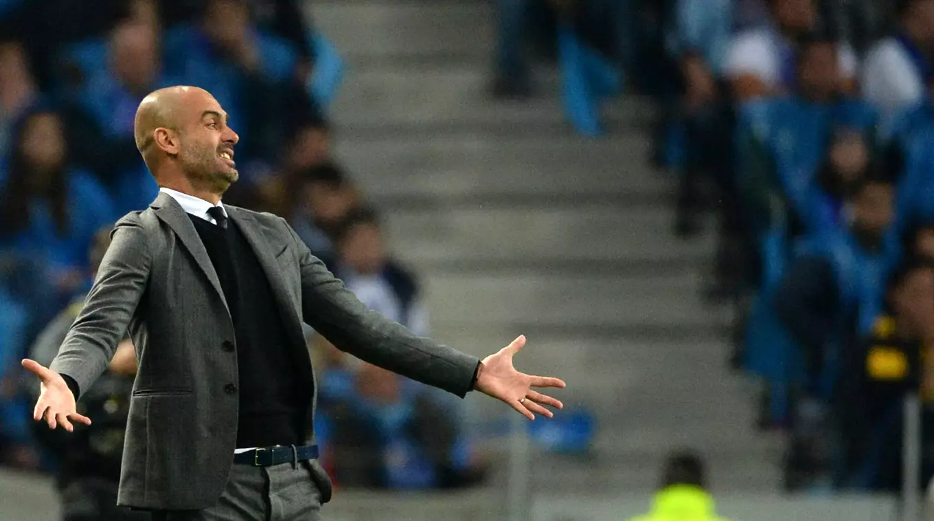 An unhappy Pep during Bayern's loss to Porto. Image: PA Images
