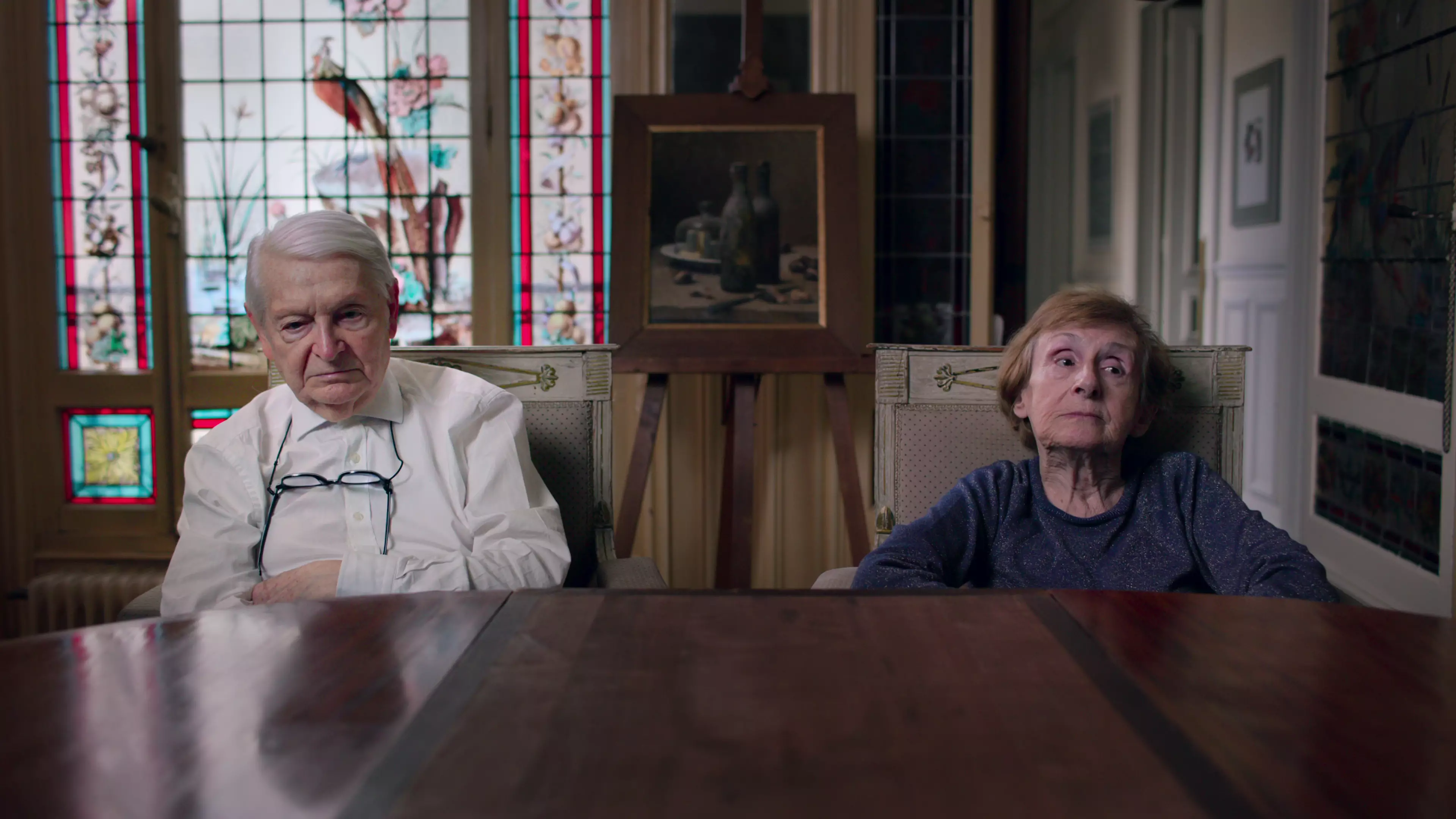 Sophie's parents George and Marguerite Bouniol are interviewed for the documentary (