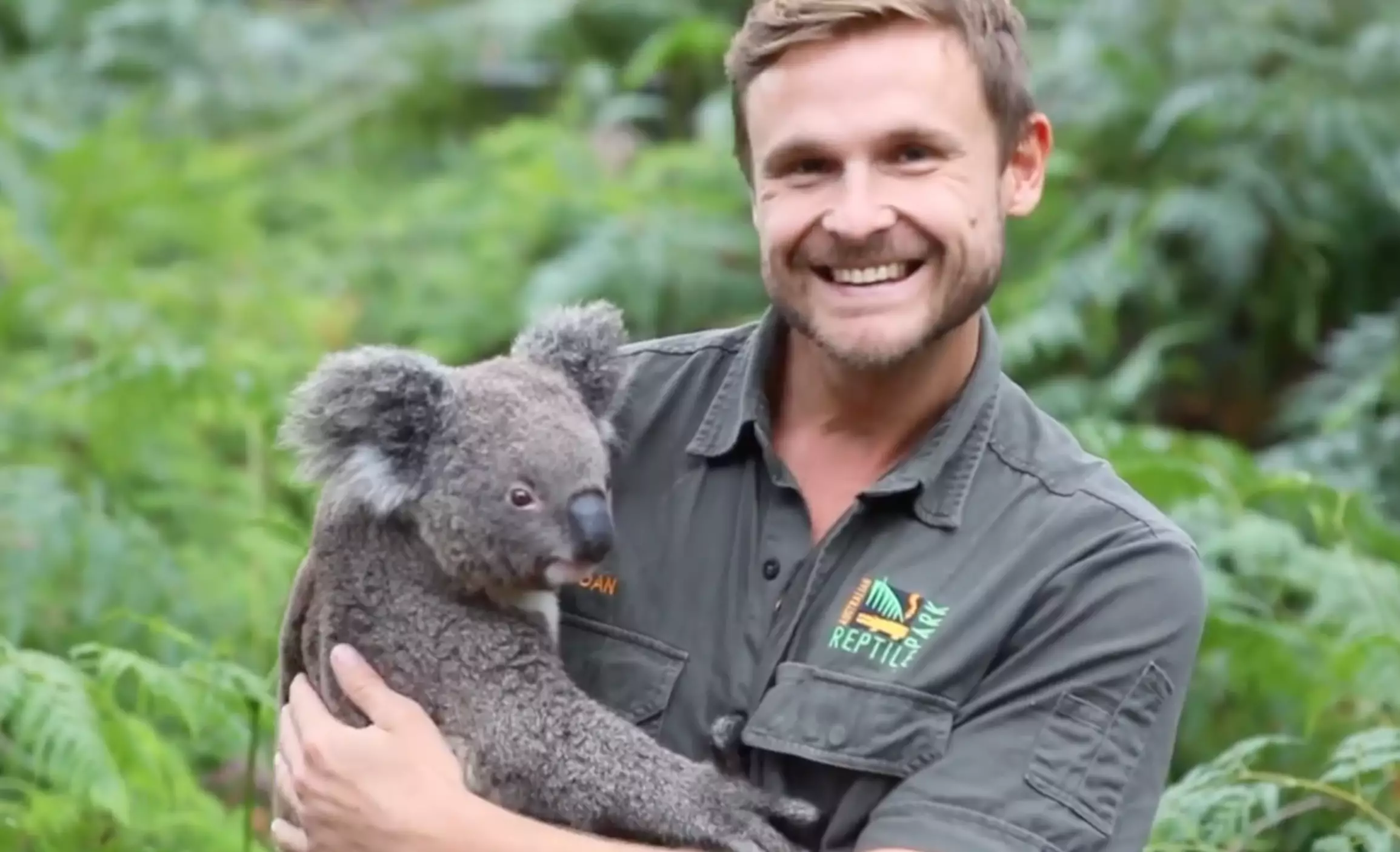 Australian Reptile Park Zookeeper Dan Rumsey.