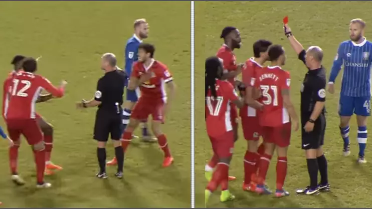 WATCH: Referee Gives Red Card To Blackburn Player For The Stupidest Reason Ever