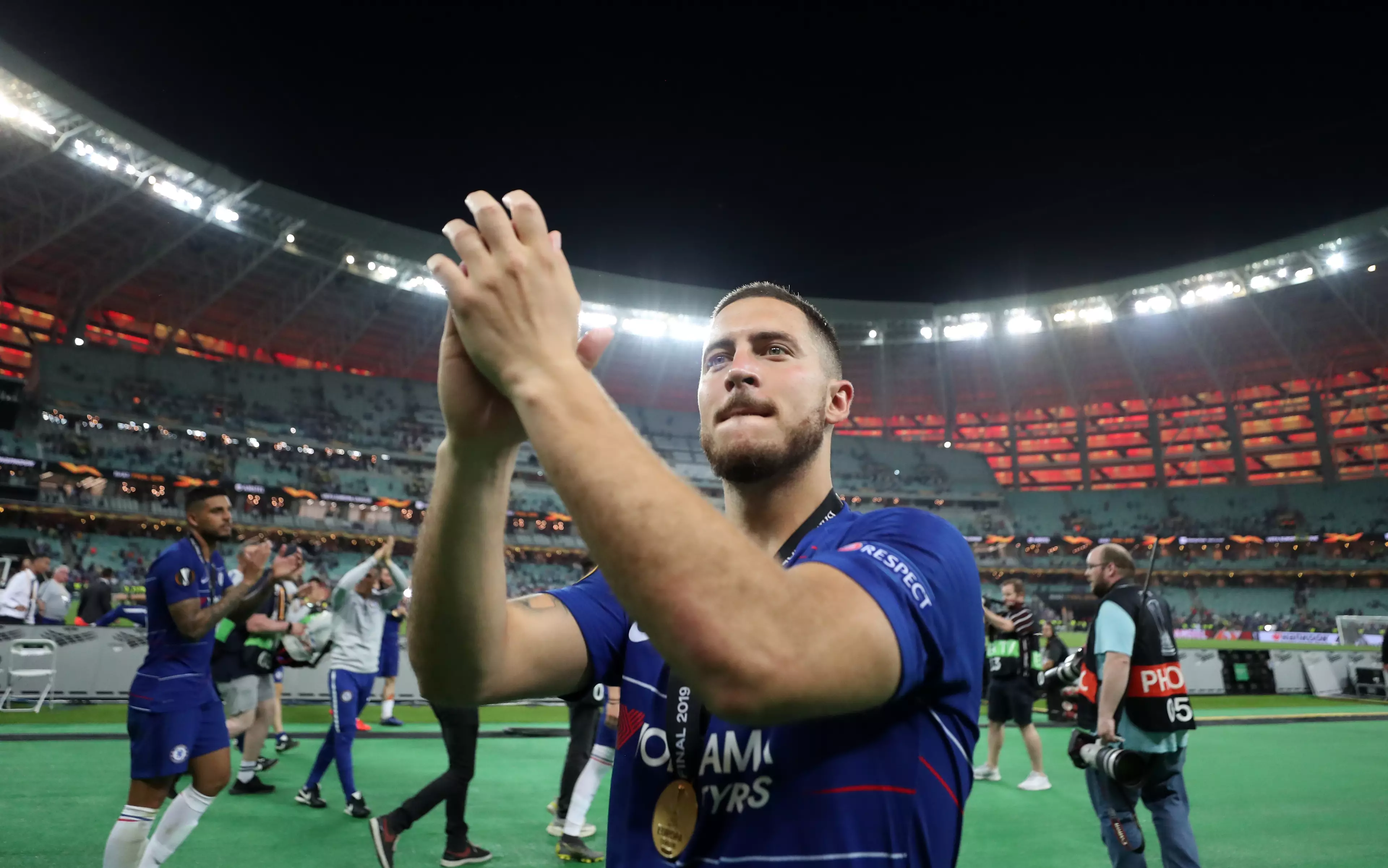 Hazard said goodbye at the Europa League final. Image: PA Images
