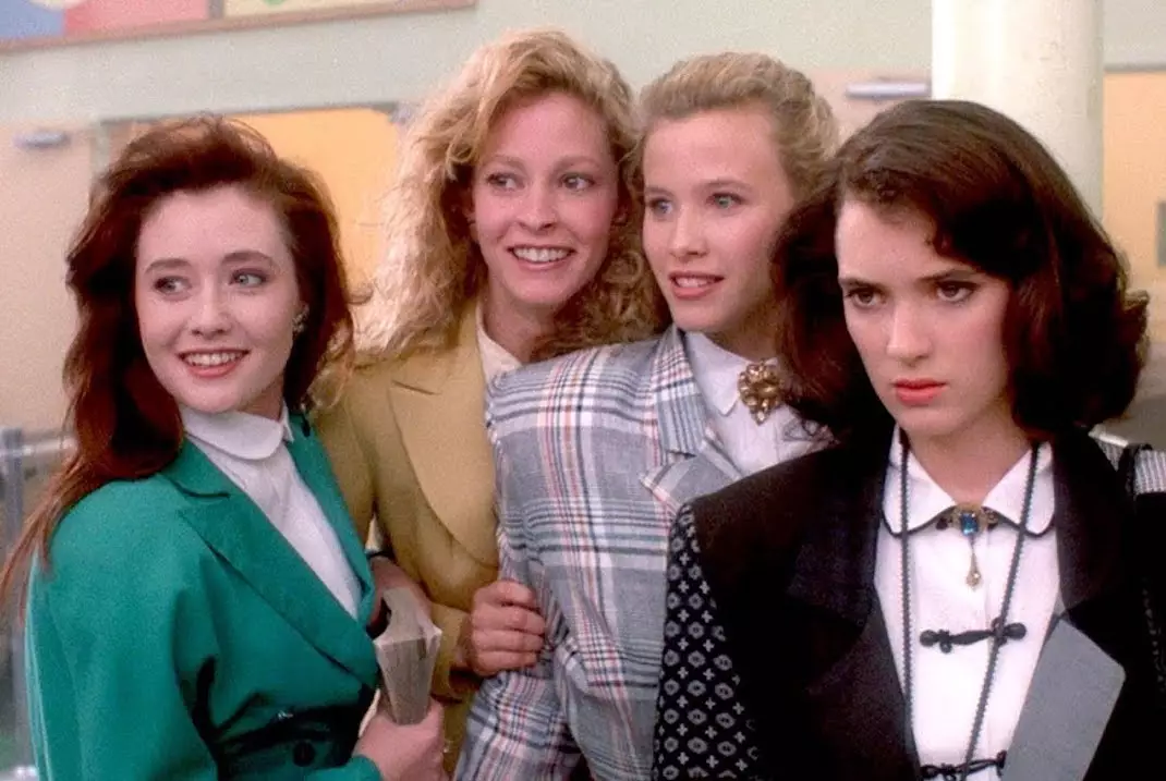 'Spontaneous' is being compared to 1898 dark comedy 'Heathers' starring Winona Ryder (credit: New World Pictures)