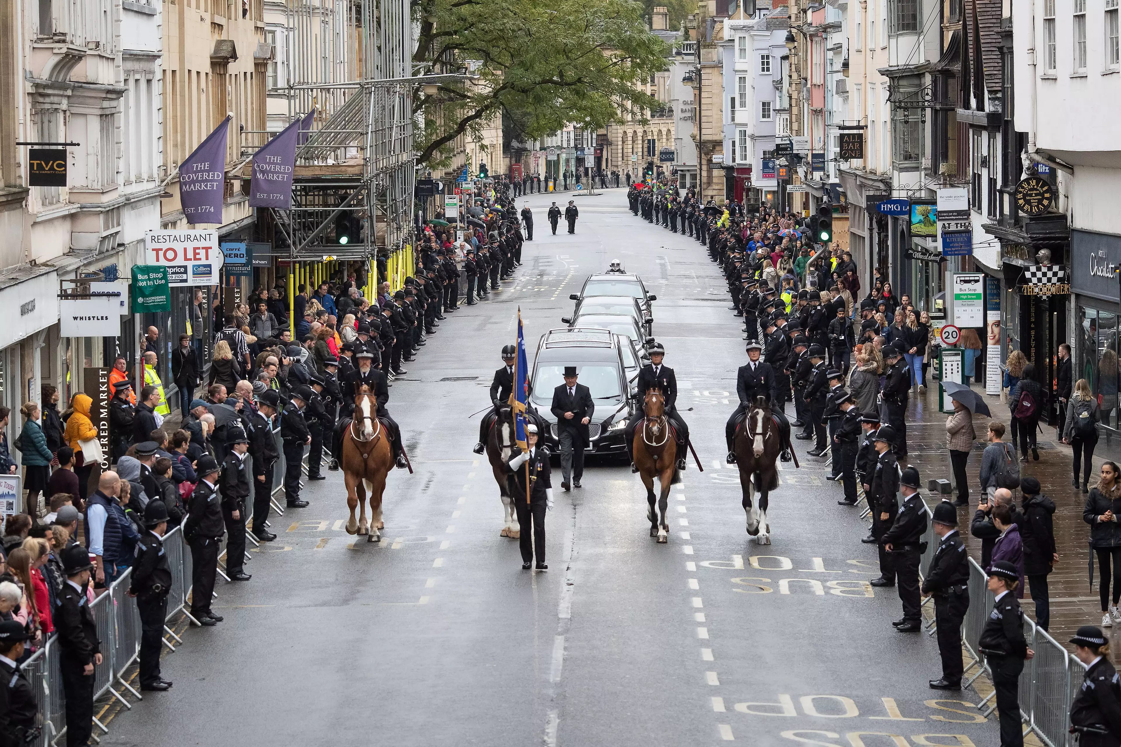 Hundreds of mourners attended the funeral of PC Harper in October last year (